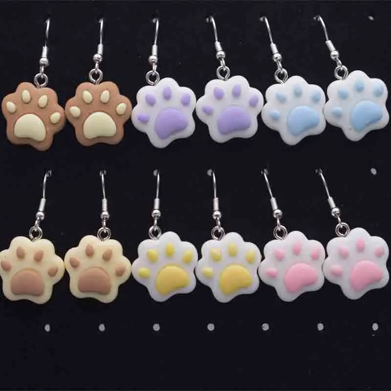 10 pieces of 20 22mm mini cartoon cat paw amulets used for DIY decorative earrings necklaces fashion jewelry accessories 250325