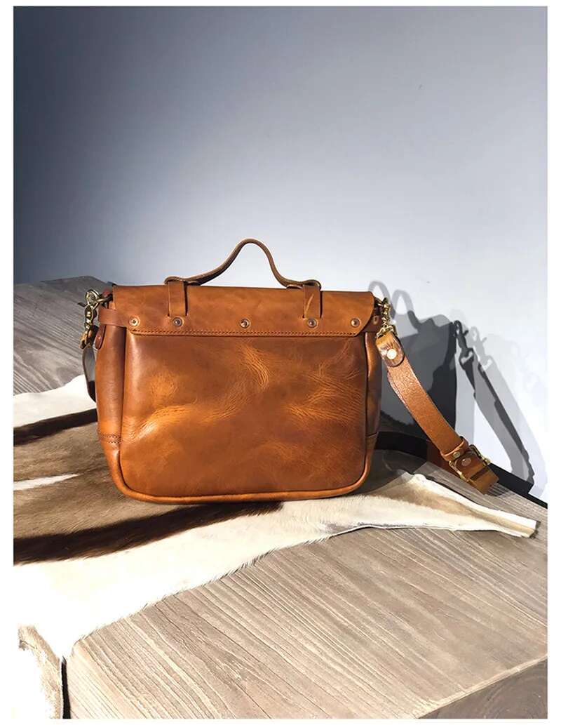 PNDME Designer High-Quality Genuine Leather Men's Messenger Natural Real Cowhide Outdoor Travel Tablet Shoulder Bag