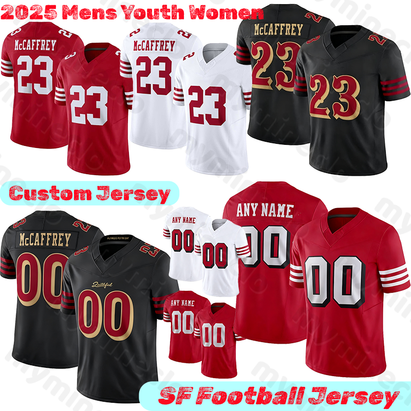San Franciscocity 49erss jersey Christian McCaffrey Brock Purdy George Kittle Nick Bosa Rice Jacob Cowing Kyle Juszczyk SanFranciscocity49ers Football Jerseys