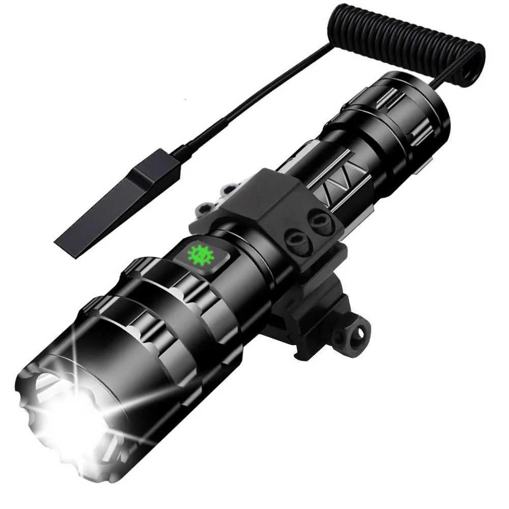 Professional Hunting Tactics Night Reconnaissance LED Flashlight L2 Lamp Beads Waterproof Rechargeable Outdoor Portable TorchW251106