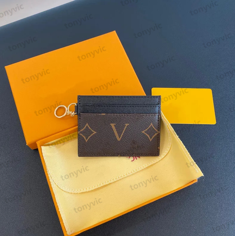 Designer Card Holder Classic Leather Coin Purse Wallets for Women Mini Bag Letters Card Case Luxury Multi-Slot with Keychain Fashion Card Wallet Cardholder