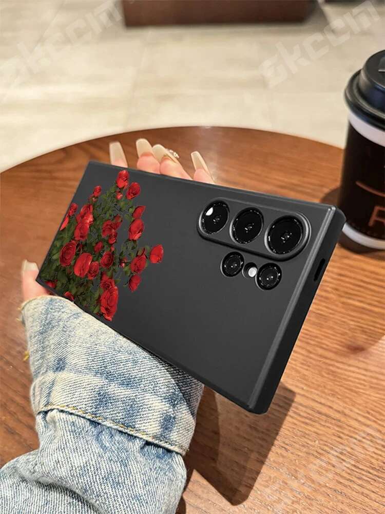 New Retro Fashion Rose Phone Case For Samsung Galaxy S23 S24 Ultra S22 Plus S20 FE A15 A35 A50 A51 A54 A55 A71 A72 A73 Cover