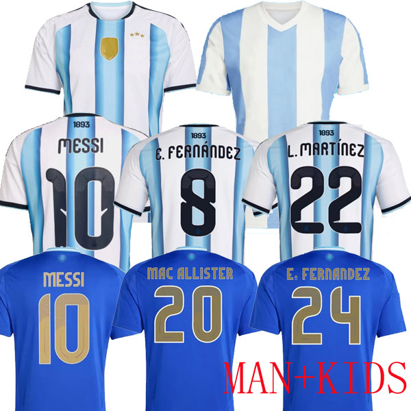 2026 Argentina Soccer Jerseys 3 Star MESSIS 50-Years Anniversary 25 26 Fans Player MAC ALLISTER DYBALA DI MARIA MARTINEZ DE PAUL Child Kids Kit Men Football ShirtS