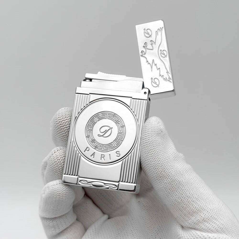 Luxury Gas Lighter Smoking Cigarette Tobacco Accessory Cigar Tools Men Gifts Collections Engraved Pattern High-Quality