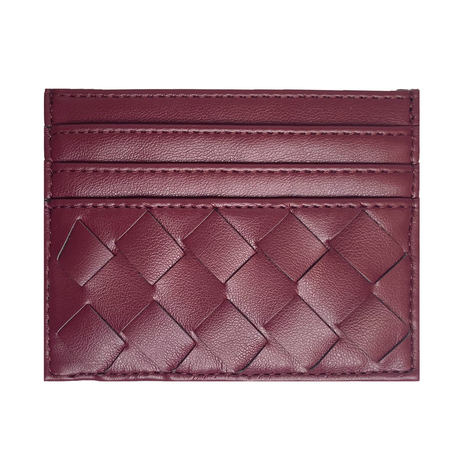 2025 new Coin purse style woven card holder mini multi-card slot document bag sheepskin document compact card sleeve