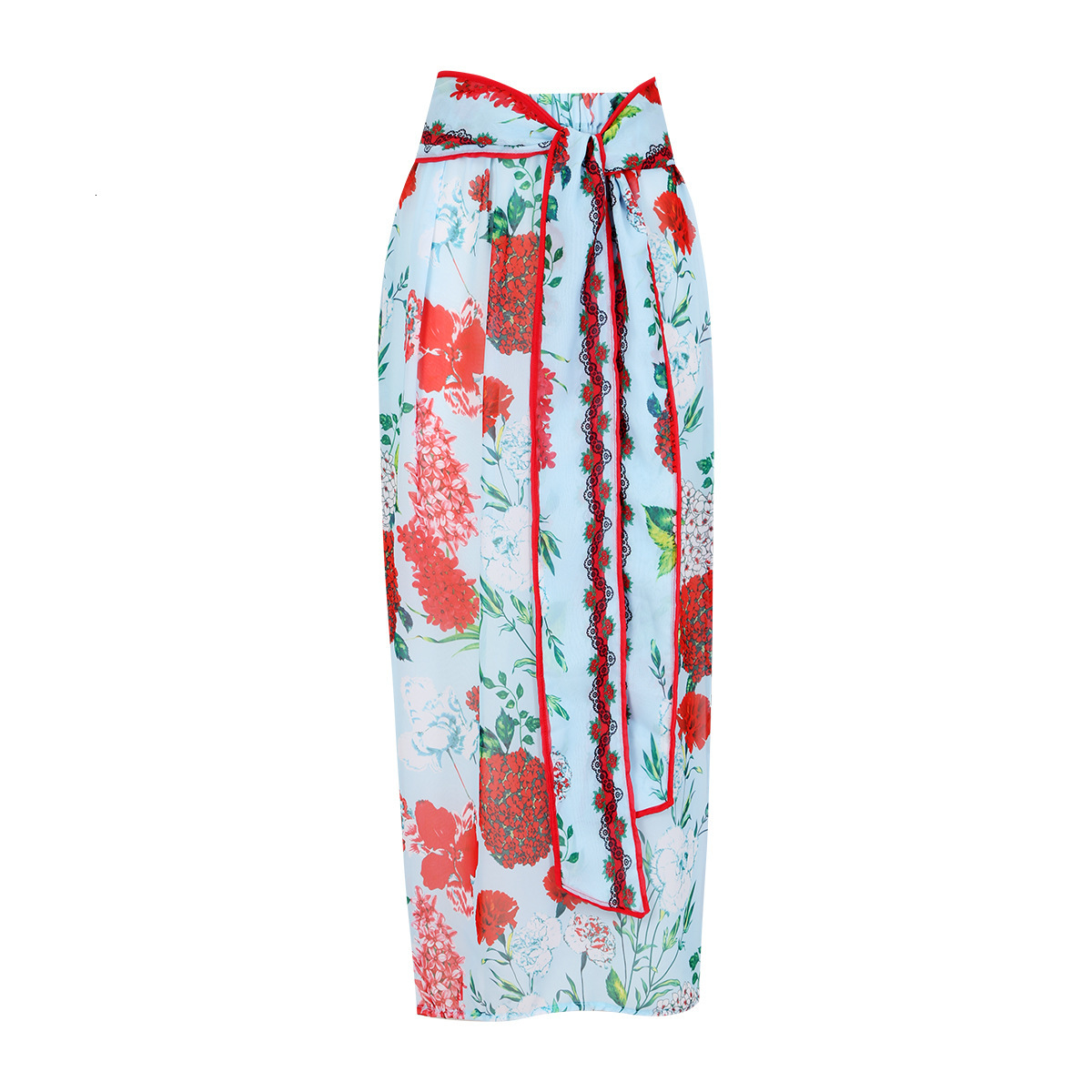 New printed one-piece swimsuit with bubble sleeves for women, slim fit, belly covering, conservative swimming outfit