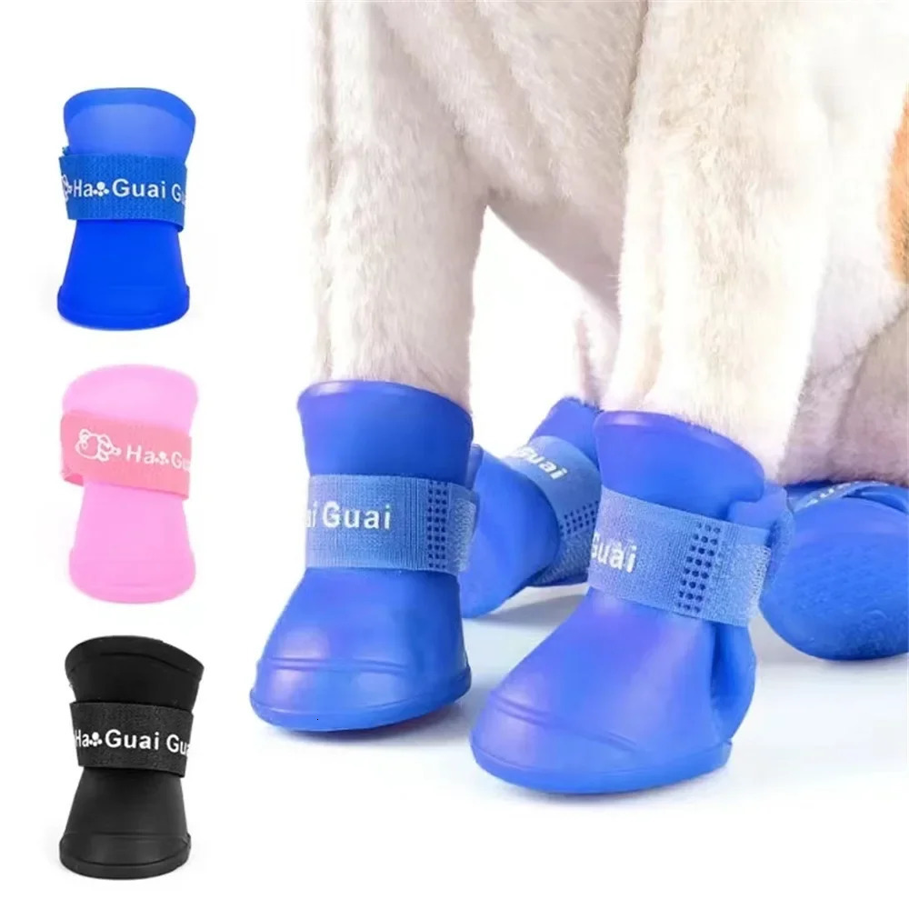 Dog Outing Wear Shoes Non-slip Wearable Rain Shoes 250402