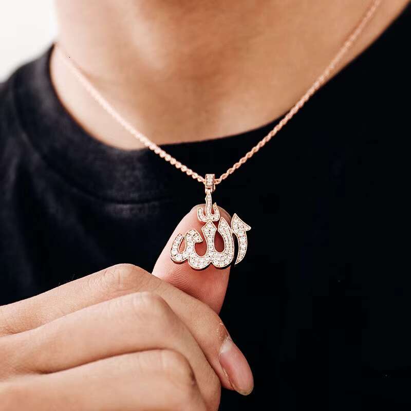 Wholesale Custom Moissanite Letters Pendant 925sterling Silver Plated Rose Gold Moissanite Pendant w for Hip Hop Styles Jewelry