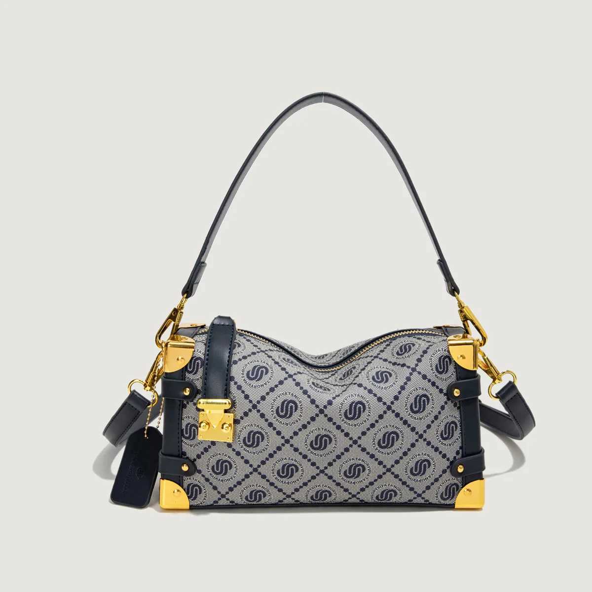 2025 New Arrival Womens Box Shoulder/Crossbody Bag - Dopamine Print Soft Leather High - End Details Handheld OptionW251106