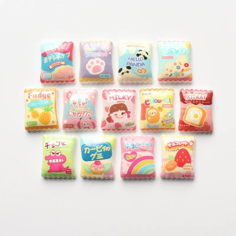 10 pieces of mini candy charm simulation resin food pendant DIY jewelry making earrings necklace mobile phone craftsmanship wholesale 250325