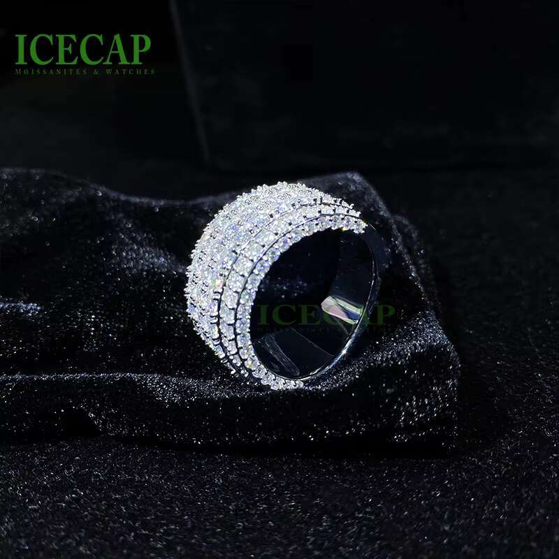 Luxury High Fashion Jewelry Moissanite Diamond Engagement Ring 18K Gold Wedding Ring