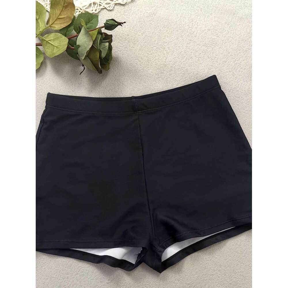 Vintage Black wer Print Skirt Bikini Set 2025 Front Bow Crop Top Bathing Suit Swimwear Women's High Waist Swimsuit Tankini