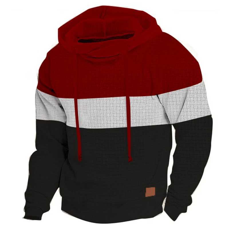 Mens Hoodie Pullover Sweatshirt Hooded Color Block Drawstring Sports Outdoor Casual Streetwear Sportswear Basic Fall Winter W251106
