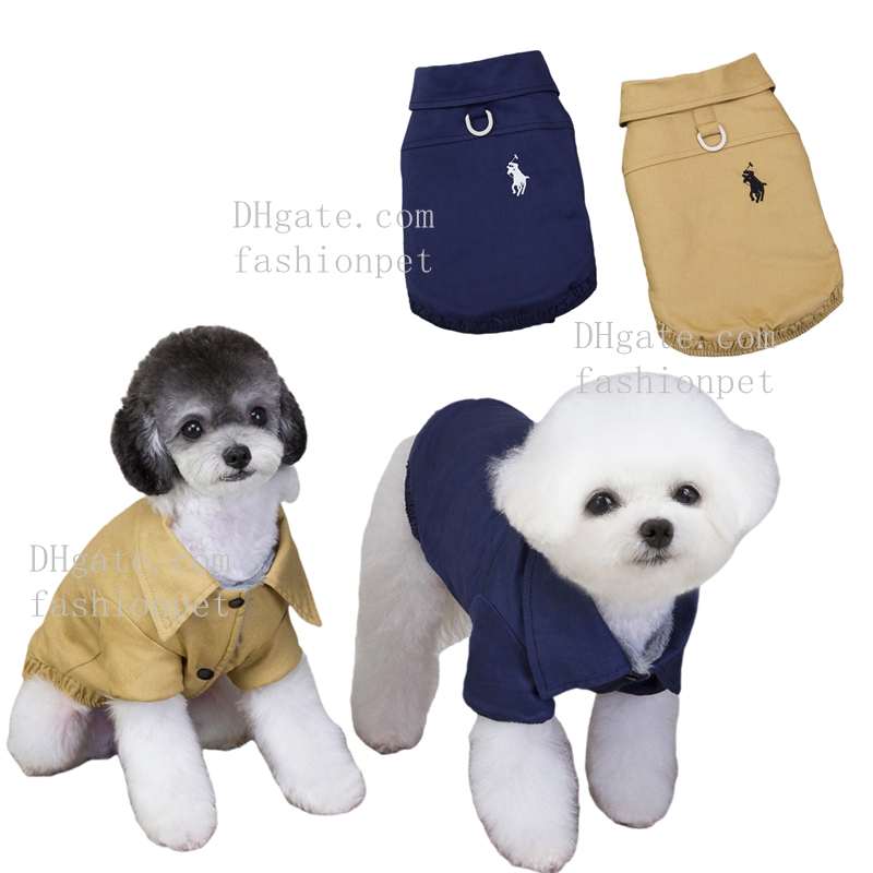 Warm Fleece Lined Dog Jacket, Stylish Polo Embroidered Pet Coat, Windproof Dog Apparel with D-Ring for Leash, Comfortable Soft Pet Outwear, for Small Medium Dogs A718