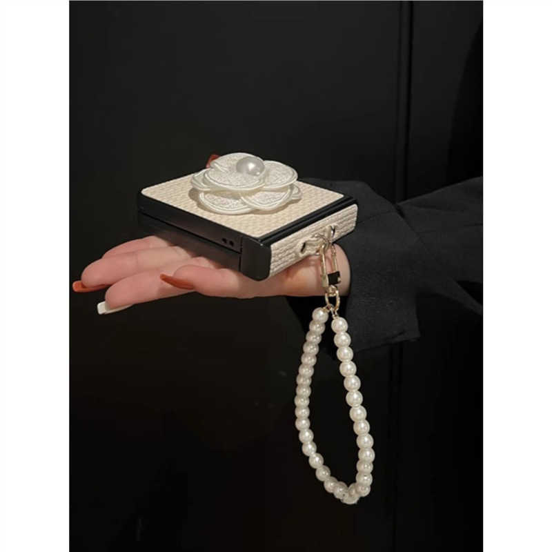 Suitable for Find N3 Flip Foldable SCREEn Phone Case White Woven Leather Handheld N2 Flip J251202