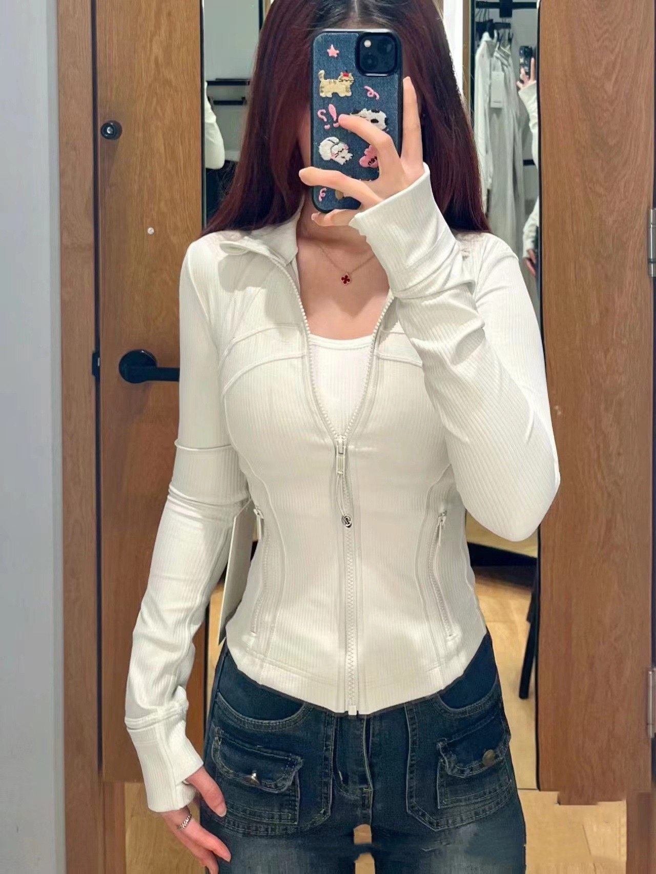 Women's Yoga Jacket Jacket with Zipper Tracksuit Slim Slim Zipper Thumb hole Running Workout Fitness Jacket Blazer