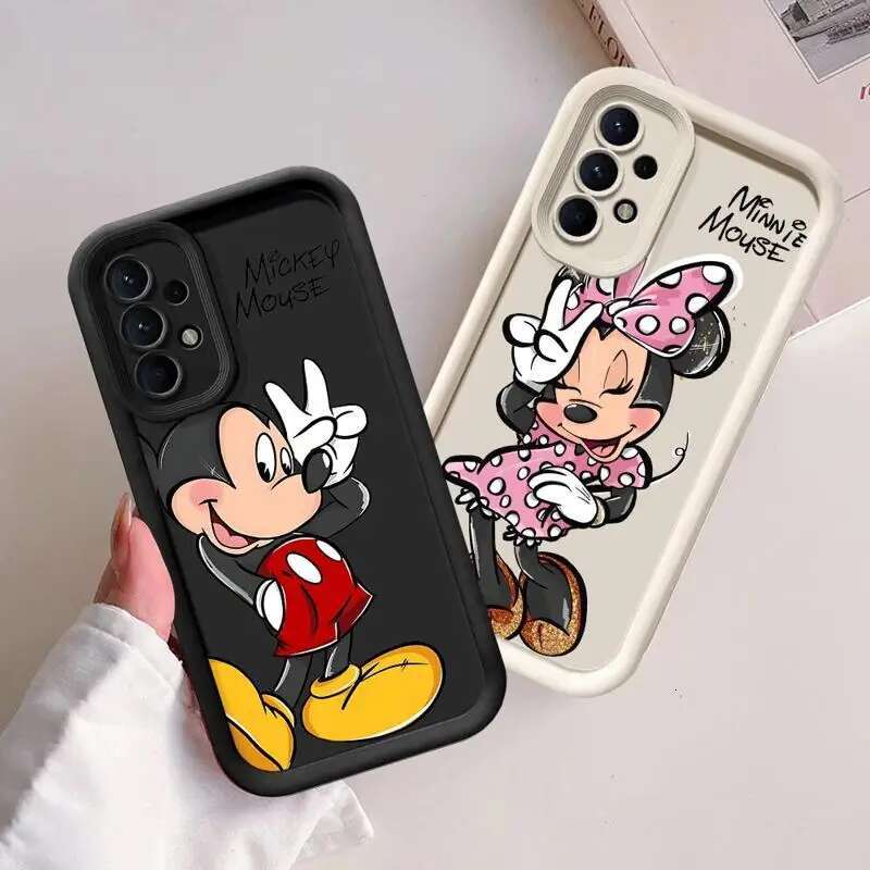 Phone Case for Samsung Galaxy A15 A25 A35 A55 A51 A71 A72 A73 A52 A52s A53 A54 5G TPU Silicone Soft Minnie Mouse