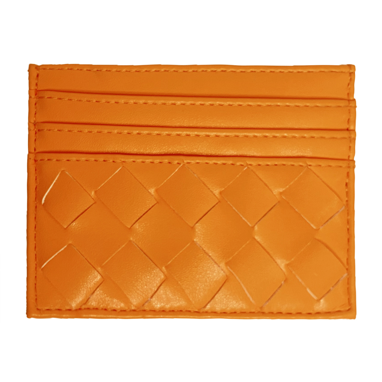 2025 new Coin purse style woven card holder mini multi-card slot document bag sheepskin document compact card sleeve
