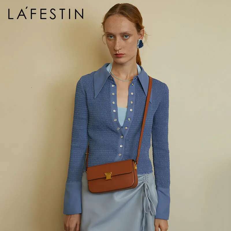 LA FESTIN 2023 New Shoulder Crossbody Handbag Women Leather Small Square Bag Ladies Popular Designer Fashion Bags