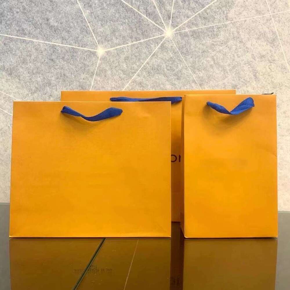 Designers top Gift jewelry Bag Parts Accessories High quality bags, yellow portable paper bags, clothing storage paper bags, gift boxes, hand-held wallet box