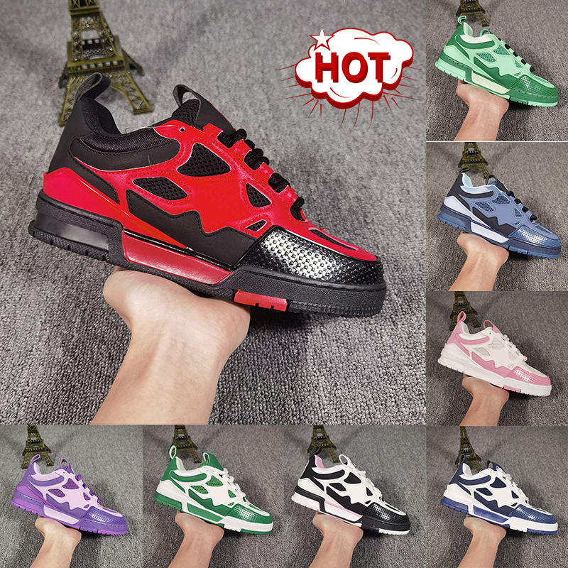 Luxury sneakers men Designer shoes embossed Casual shoe womens skate Platform Sneaker breathable white green red denim canvas Black fashion men woman low trainers