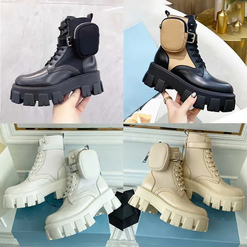 Designer Boots Luxury Boots Stylish Classic Matt Patent Leather Inverted Triangle Branded Calfskin Boots Variety Black Beige White Sizes 35-41