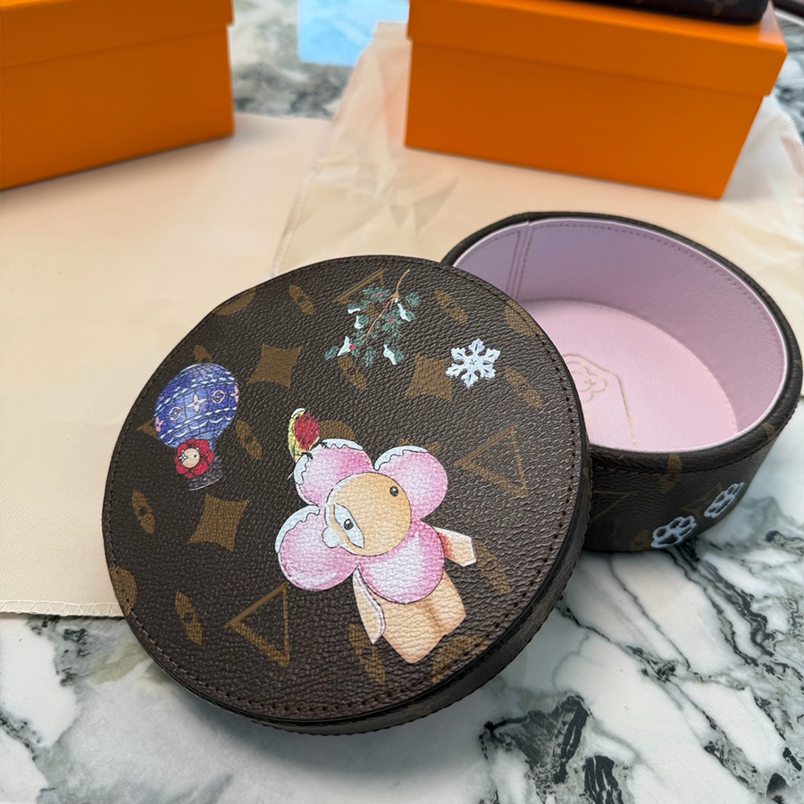 Designer Jewelry Boxes Cases Storage Cases Leather Round Square Jewelry Box Functional Bracelets Earrings Necklaces Fashion Jewelry Packaging