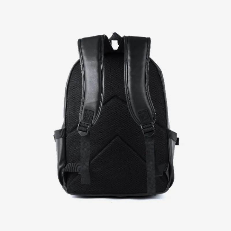 Fashionable mens backpack with large capacity waterproof commuting backpack and air cushion with solid color casual lightweight mens bag 250402