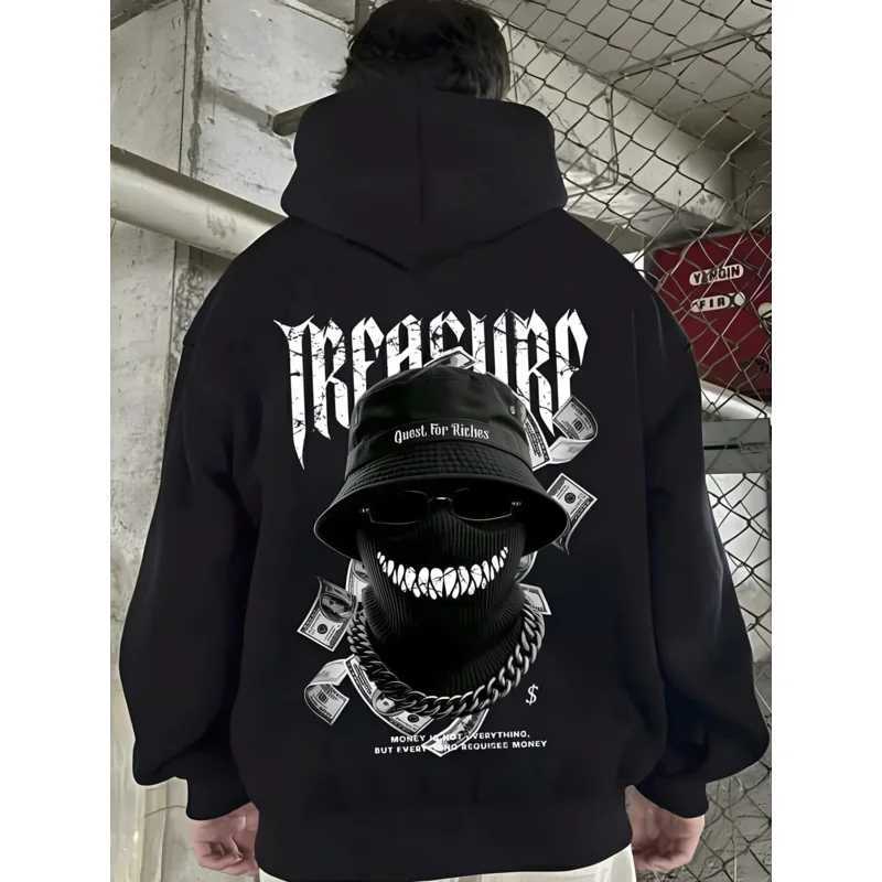 2025 European and American Mens Autumn Gothic Letter Printed Soft and Comfortable Hoodie Outdoor City High Street Top W251106