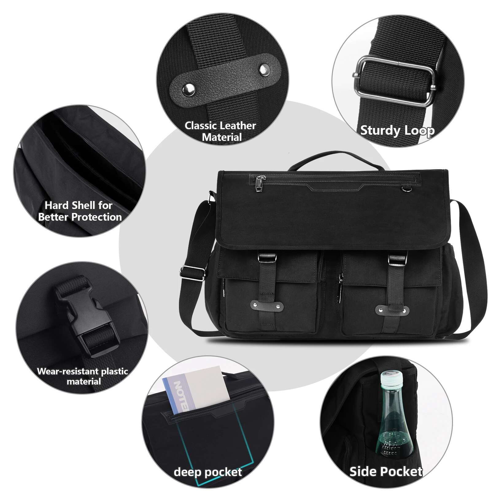 Quality Messenger Bag Waterproof High Capacity Travel Outside Sport Casual Shoulder Crossbody Bags Unisex