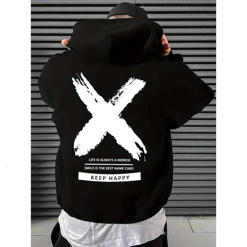 Mens hip-hop hooded sweatshirt font design printed hooded sweatshirt high-quality casual sweatshirt W251106