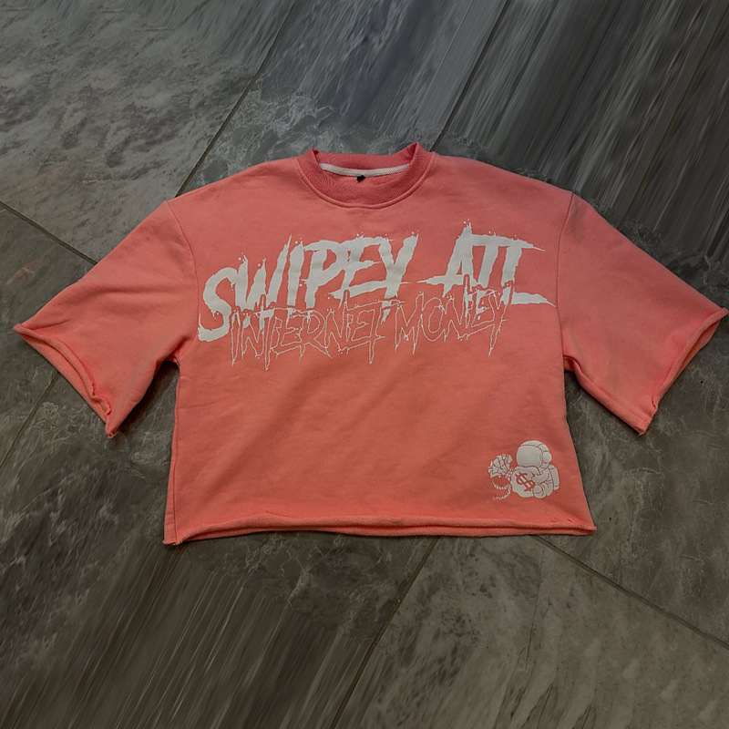 Designer Men's Dress Shirts American Retro Gothic Fashion Summer Casual Hip-hop Splicing T-shirt Personalized Street Sports Top