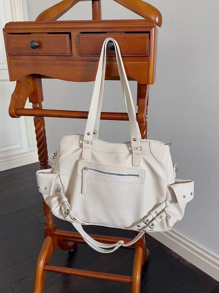 Free Shipping Cross Border Retro High-End Large Capacity Bag For Women 2025 New Simple Tote Bag Versatile Single Shoulder Commuting Bag