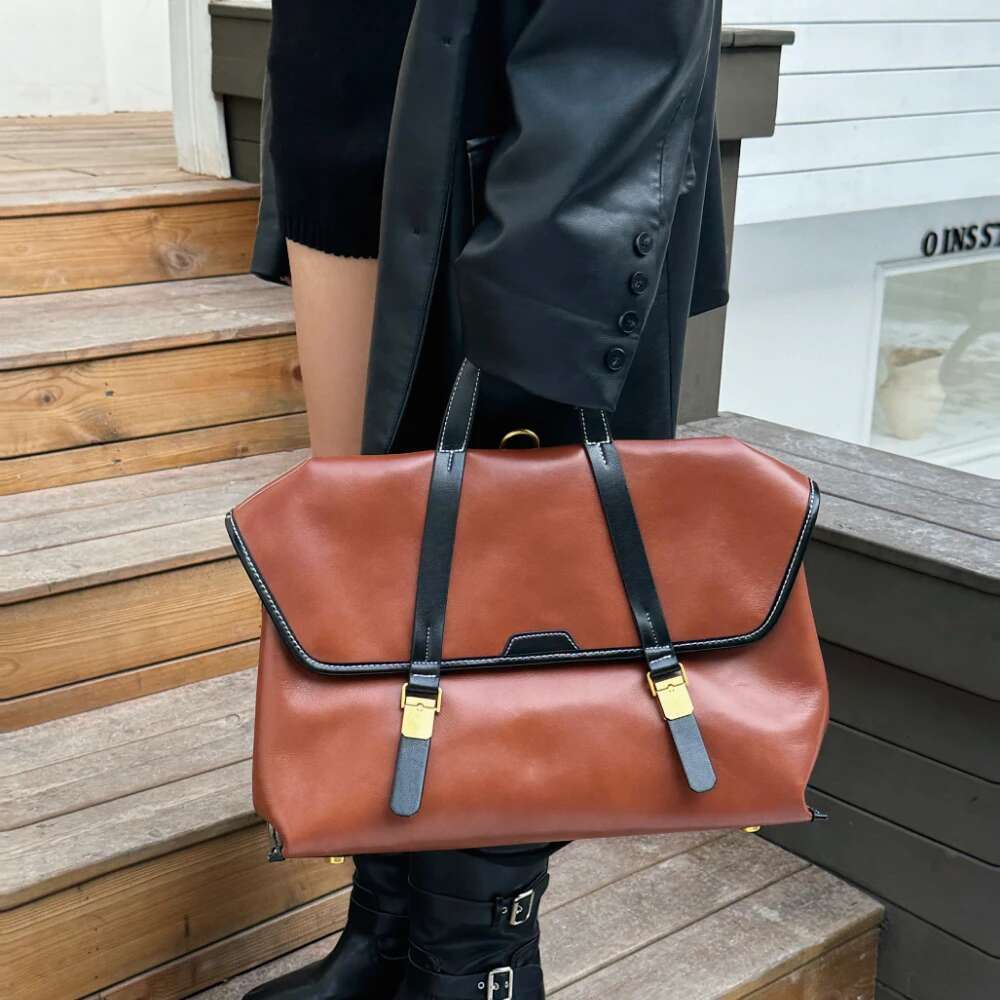 Motingsome Frist Layer Cowskin Woman Handbag And Backpack Retro School Style Tote Lady Thick Genuine Leather Bag