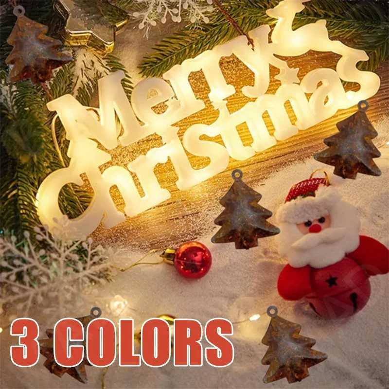 3D Merry Christmas Letter Light LED Garland Night Light Decoration for Home Holiday Party Festive DecorXJ251106