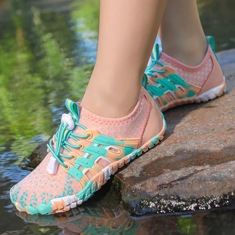 Water Shoes Kids Summer Beach Five Fingers Barefoot Swimming Aqua Shoes Colorful Seaside River Slippers Children Sneakers 250402
