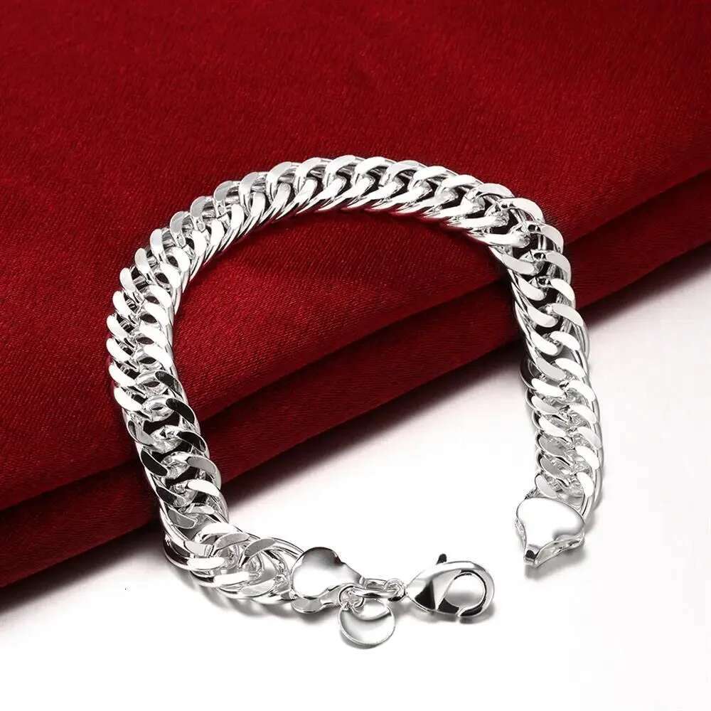 Sterg Sier 10MM Chain 20/24 inch Bracelets necklace Jewelry set classic for men Fashion Party wedding Solid noble