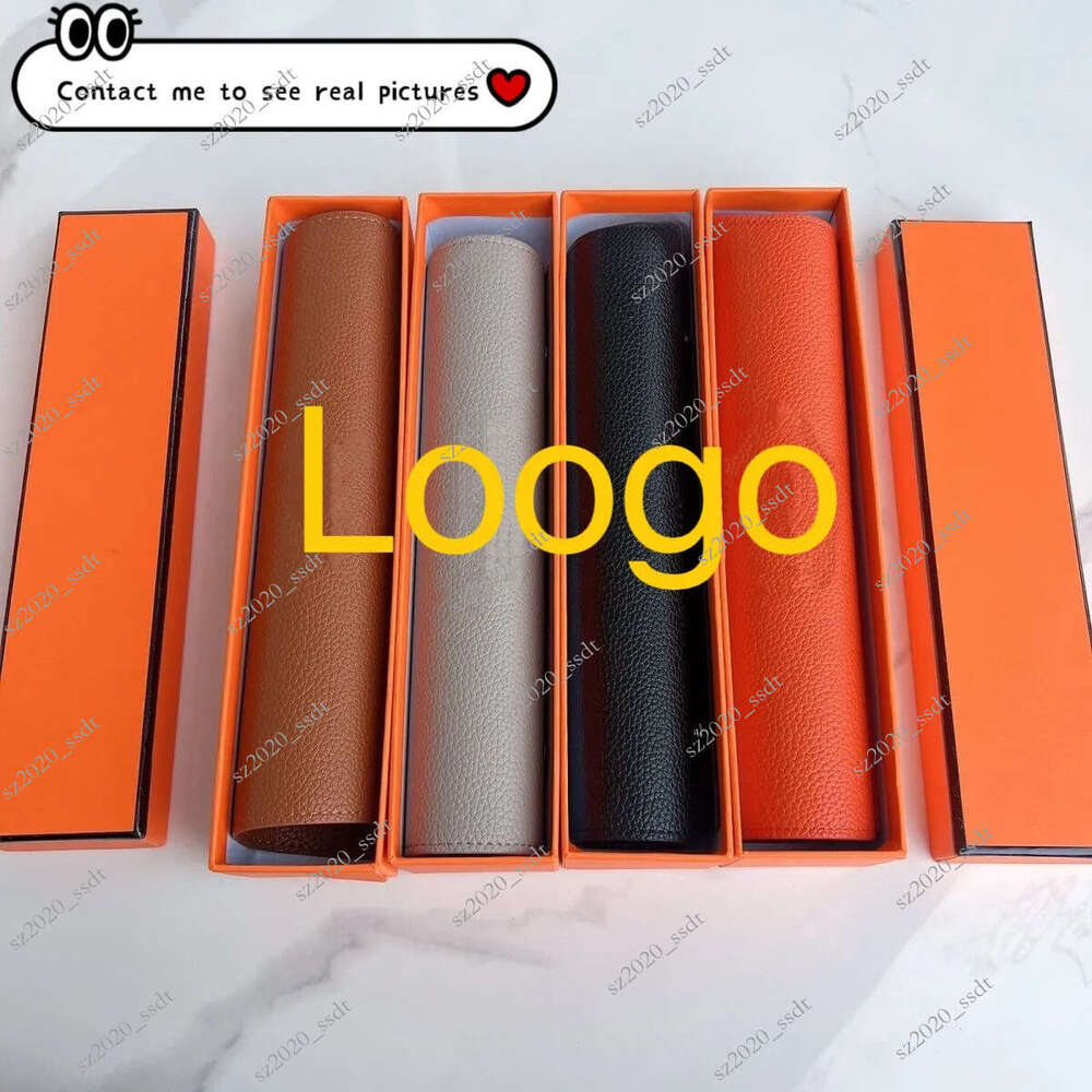 Orange leather storage tray, solid color lobby storage miscellaneous items, desktop candy box tray, regular leather soft-21556 - view 5