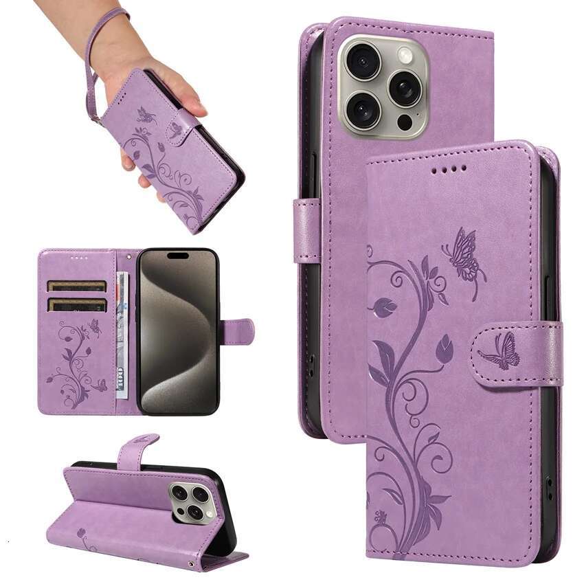 Butterfly wer Vine Case For Samsung Galaxy S20 S21 S22 S23 S24 Ultra Plus FE 5G A50 A51 A52S A53 A54 A55 Leather Book Cover