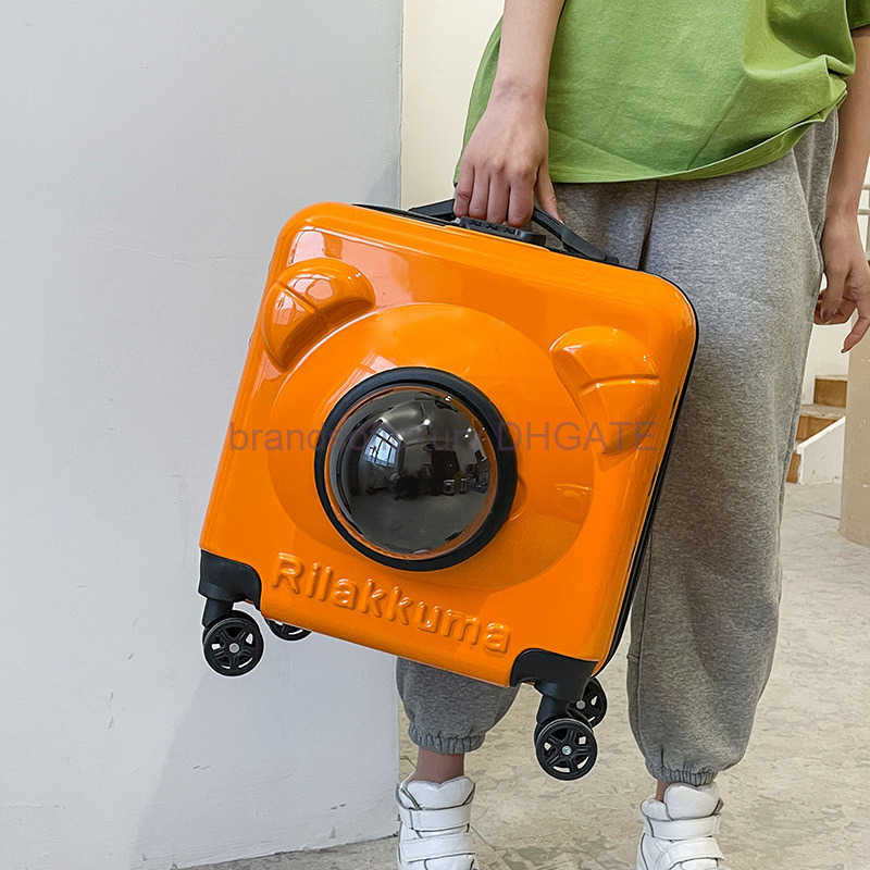 Pet trolley bag cat dog space capsule bag cat go out portable air box portable cat suitcase travel