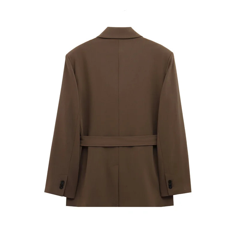 Womens 2piece Fashion Jacket Set Belt Office 250403