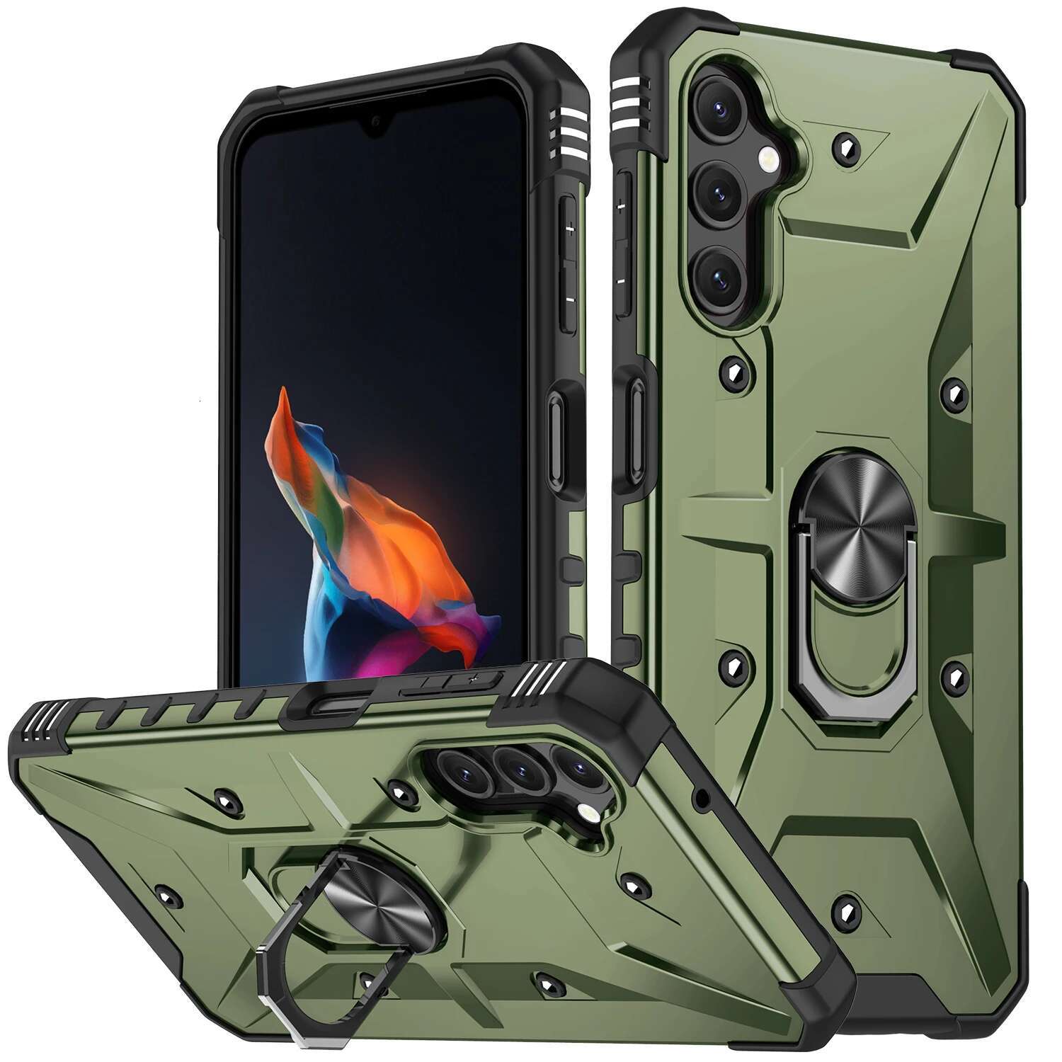 Shockproof Hard Armor Case for Samsung Galaxy A14 5G A54 A34 A73 A53 A33 A23 A13 A52 A52S S23 Ultra S22 Plus S21 FE Cover