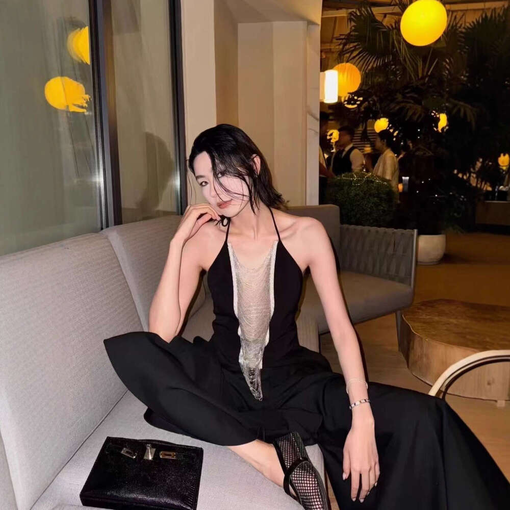 Haute Couture 25 New Niche Design Little Fragrance Style Shiny Tassel Camisole Women Versatile Slimming Top Trendy