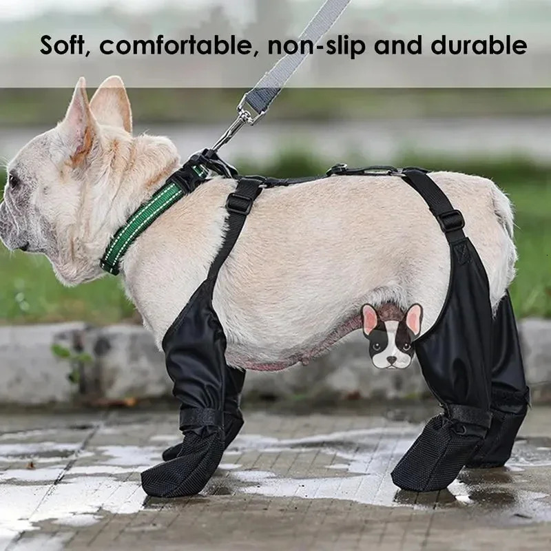 NONOR Dog Shoes Waterproof Adjustable Dog Boots Pet Breathbale Shoes for Outdoor Walking French Bulldog Shoes Pet Paws Protector 250402