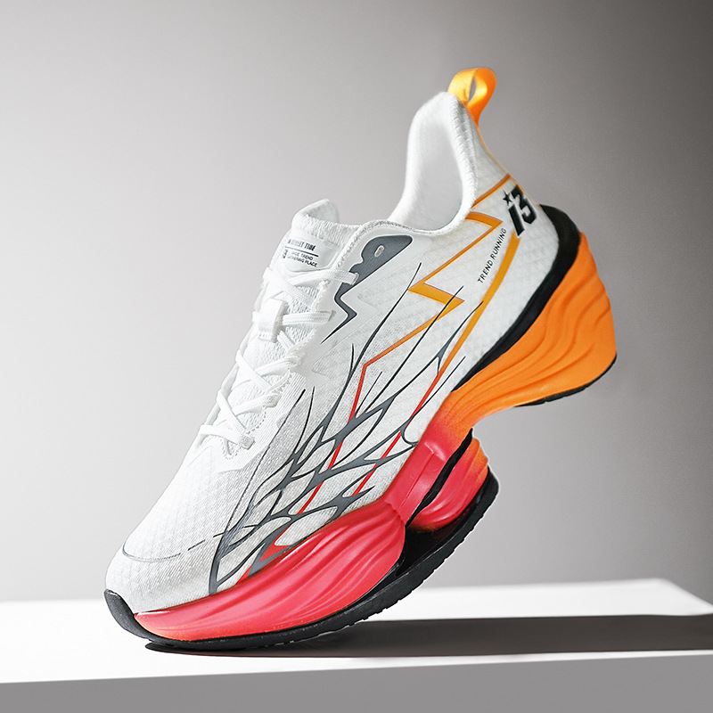 Couple's Carbon Mesh Plate Running Shoes Men's Outdoor Shock-Absorbing Rebound Breathable Speed Training Sports Sneakers