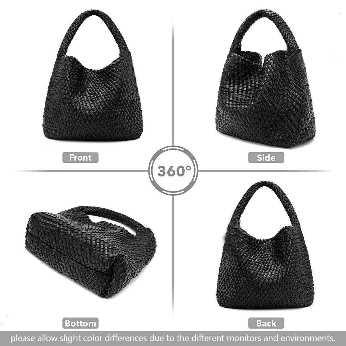 Woven hot Leather Handbag Women - Large Shoulder Tote Bag for Work, Beach, Travel & More