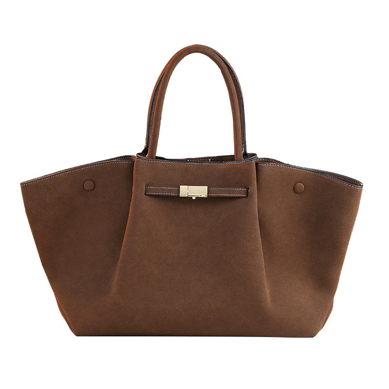 Autumn And Winter Frosted Texture Wing Large Capacity Women's Commuting Shoulder Bag, High-End Feel Handheld Armpit Bag