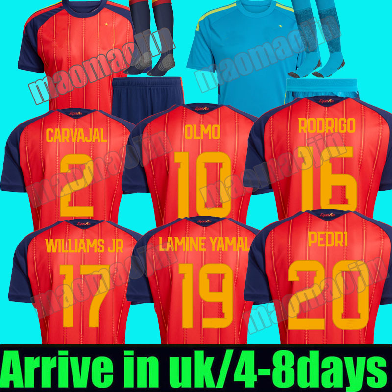 spain 2026 2027 Soccer Jersey MORATA FERRAN CARVAJAL 26 27 National Team Football Shirt 2025 Men Kids Kit LAMINE YAMAL Camisetas Espana RODRI OYARZABAL FINAL home red
