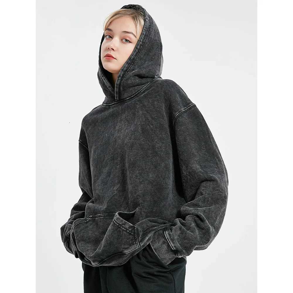 Vintage Washed Hoodies Men Women High Street Cotton Sweatshirt Harajuku Fashion Loose Hoodie Pullover Y2k Hip Hop Streetwear W251106