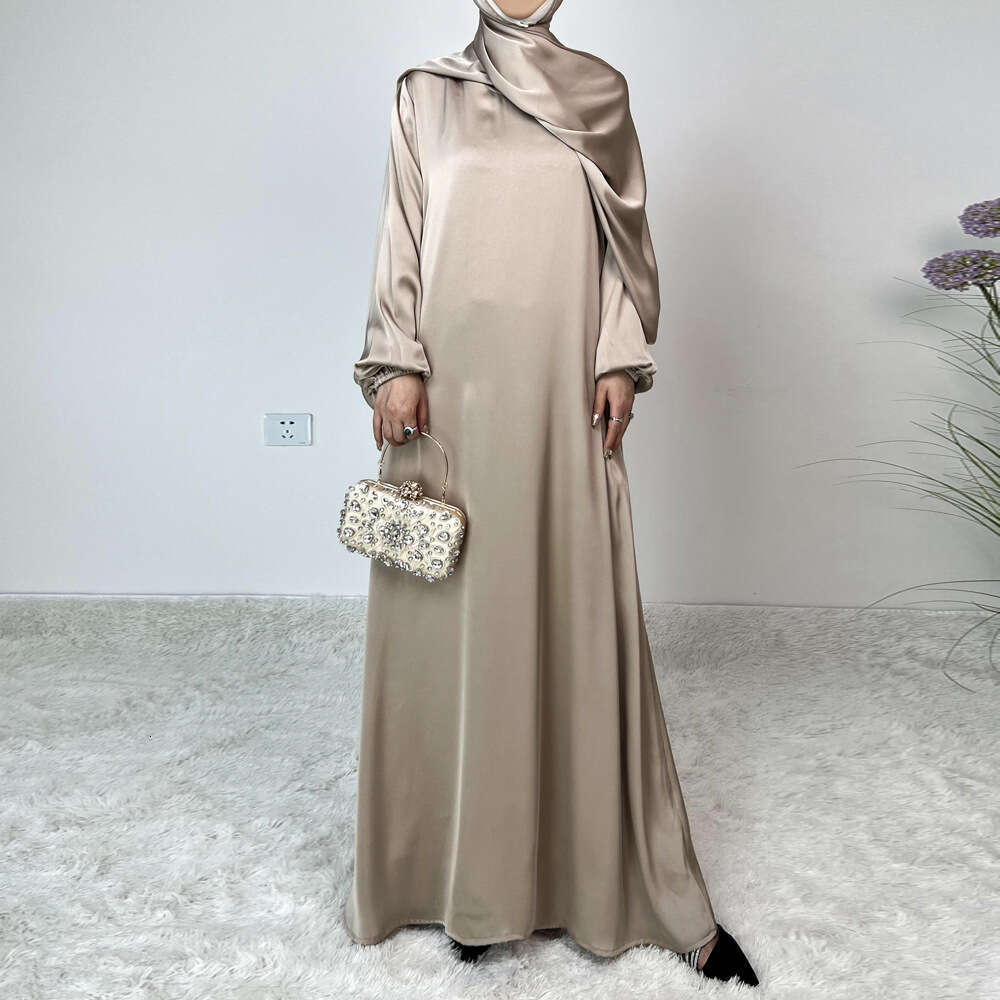2024 New Fashion Loose Wide Hem Long Robe Dress Ethnic Arabic Clothing 4620